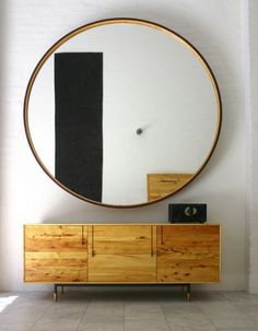 Extra large round mirrors gold frame