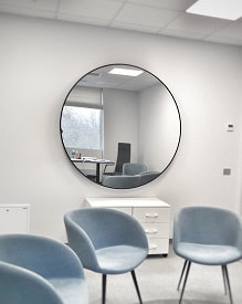 Extra large round wall mirror
