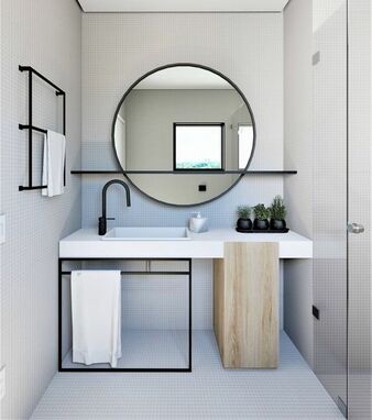 round mirror bathroom cabinet
