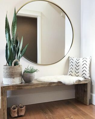 Where to hang round mirror