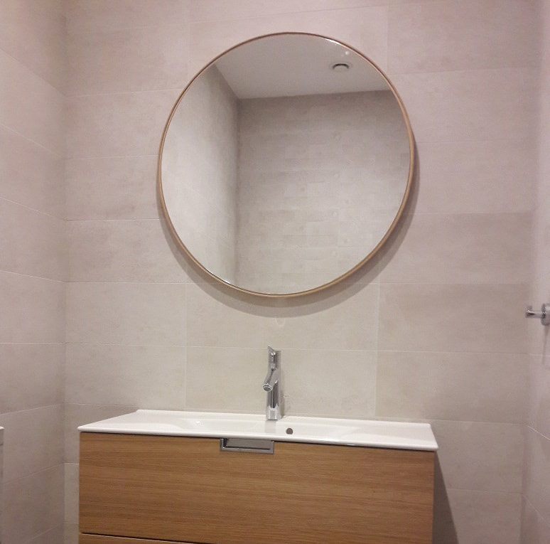 modern round bathroom mirror